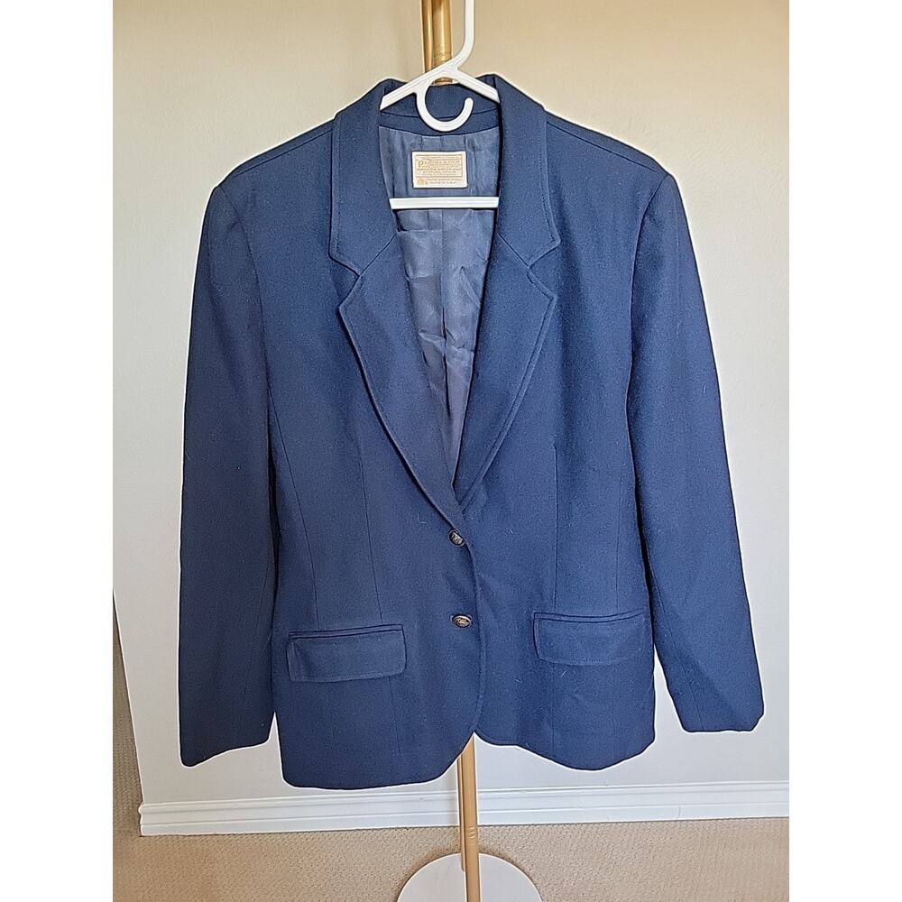 Pendleton Navy Wool Blazer Women's 10 Work Or School Uniform